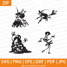 Afbeelding in Gallery-weergave laden, Halloween silhouet, figuren