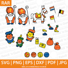 Afbeelding in Gallery-weergave laden, Pakket met pietjes, Sint en paard