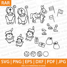 Afbeelding in Gallery-weergave laden, Pakket met pietjes, Sint en paard